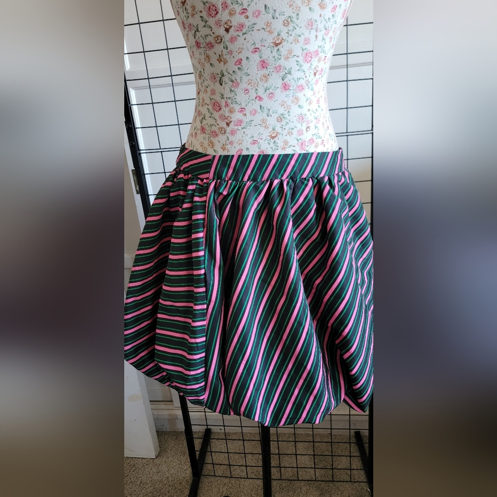 NWT ~Wicked Striped Bubble Skirt in Pink & Gren SizeXL.
